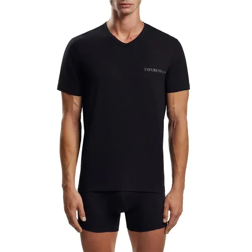 엠프리오 아르마니 Core Logoband 반팔 V넥 티셔츠 2 팩 142165252