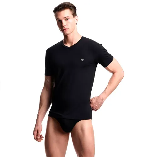 엠프리오 아르마니 Soft Modal 반팔 V넥 티셔츠 142165855