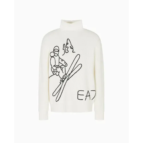 엠프리오 아르마니 Mountain Apres Ski Embroidered 하이넥 스웨터 142172186