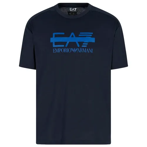 엠프리오 아르마니 Train Logo Series Logo Barred 반팔 티셔츠 142174119