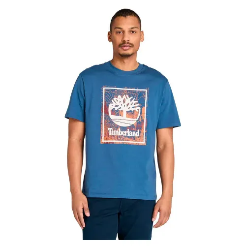 팀버랜드 Front Seasonal Stack Logo 그래픽 반팔 티셔츠 142209776