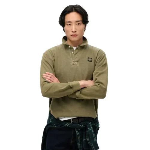 슈퍼드라이 Contrast Stitch 긴 소매 폴로 142222013