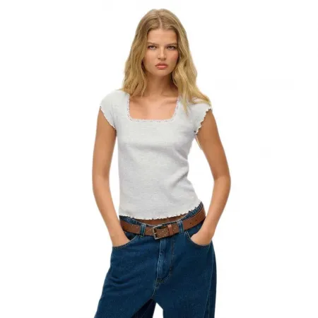 슈퍼드라이 에센셜 Square 반팔 티셔츠 142222044