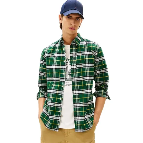 타미힐피거 Brushed Oxford Check Regular Fit 긴팔 셔츠 142276677