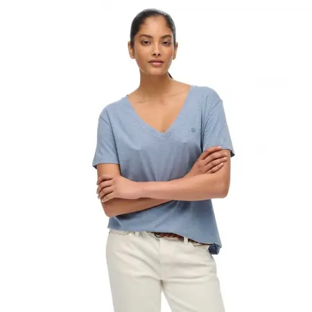 슈퍼드라이 Studios Slub Emb Vee 반팔 티셔츠 142283832