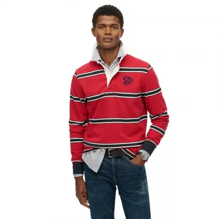 슈퍼드라이 빈티지 Athletic Stripe Rugby 긴팔 티셔츠 142283911