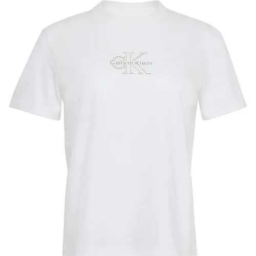 캘빈클라인 Classic Foil Monologo 반팔 티셔츠 142325425