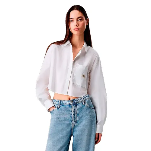 캘빈클라인 J20J225078 Crop 긴팔 셔츠 142358508