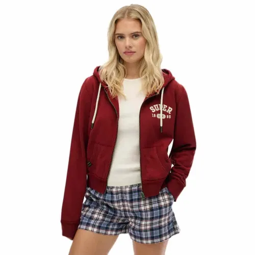 슈퍼드라이 Athletic Relaxed Crop 풀지퍼 스웨터 142369290