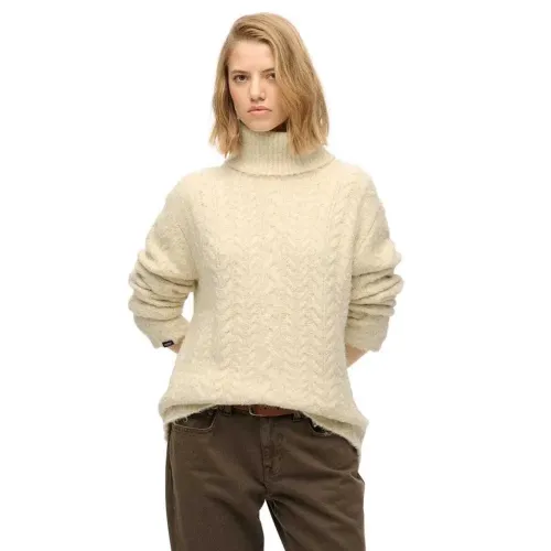 슈퍼드라이 Cable 하이넥 스웨터 142369307