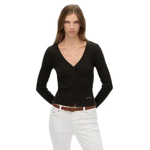 슈퍼드라이 에센셜 Button Thru 긴팔 티셔츠 142369393