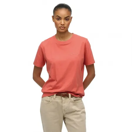 슈퍼드라이 에센셜 Logo 엠브로이더드 반팔 티셔츠 142369409