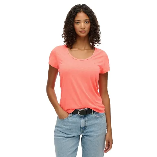 슈퍼드라이 Studios Scoop Neck 반팔 티셔츠 142369592