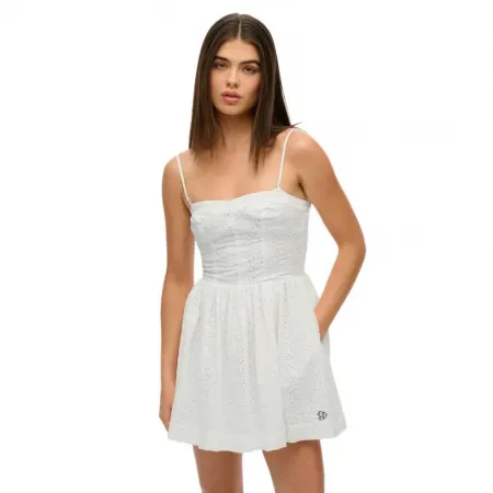 슈퍼드라이 Broderie Cami 짧은 원피스 142380766