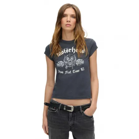 슈퍼드라이 Motorhead Cap Band 반팔 티셔츠 142380920