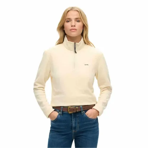 슈퍼드라이 Polar 플리스 Crop 하프 지퍼 스웨터 142380934