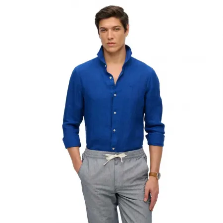 슈퍼드라이 Sd 엠브로이더드 Vacation Linen 긴팔 셔츠 142380969