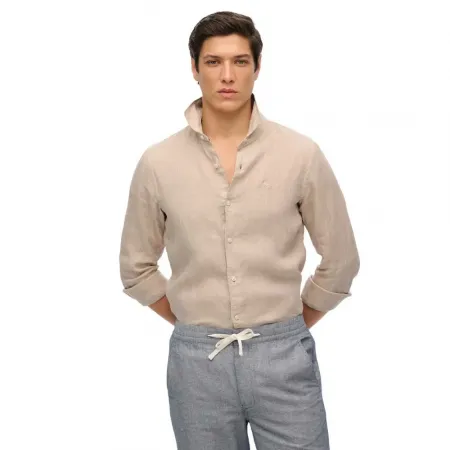 슈퍼드라이 Sd 엠브로이더드 Vacation Linen 긴팔 셔츠 142380974