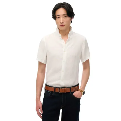 슈퍼드라이 Sd Embroidered Vacation Linen 반팔 셔츠 142380979