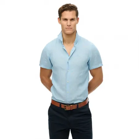 슈퍼드라이 Sd 엠브로이더드 Vacation Linen 반팔 셔츠 142380981