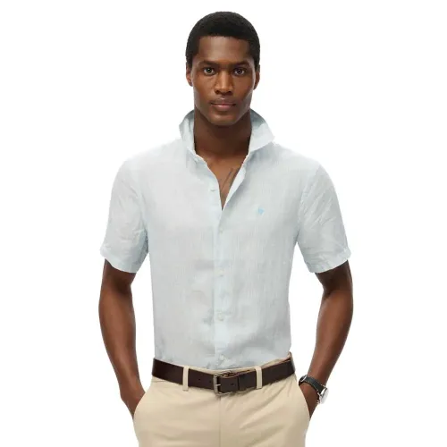 슈퍼드라이 Sd Embroidered Vacation Linen 반팔 셔츠 142380983