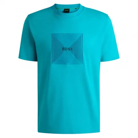 보스 로고 Rib 01 반팔 티셔츠 142385905