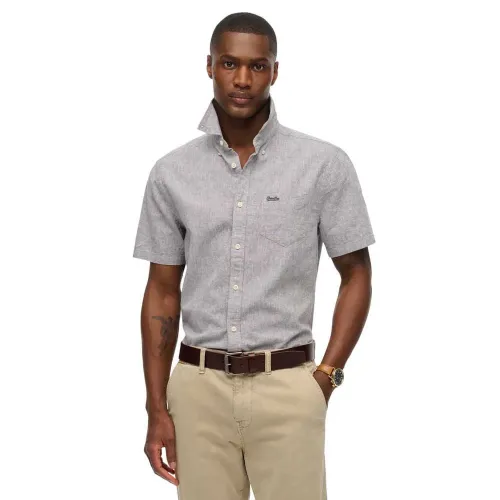 슈퍼드라이 City Cotton Linen 반팔 셔츠 142446998