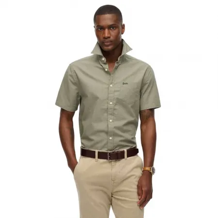 슈퍼드라이 City 코튼 Linen 반팔 셔츠 142447002