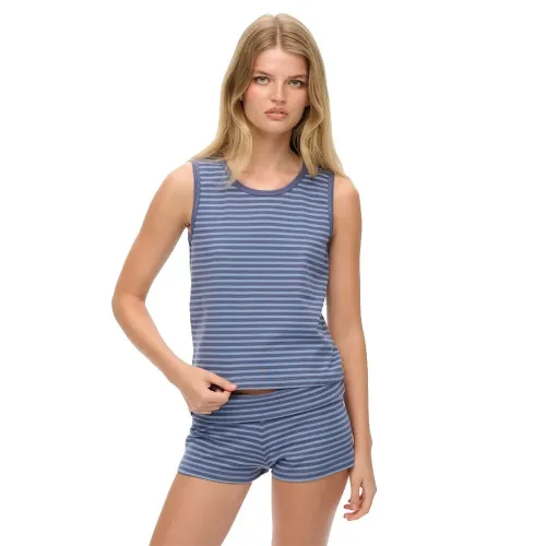 슈퍼드라이 Athletic 에센셜 Stripe 나시 티셔츠 142576241