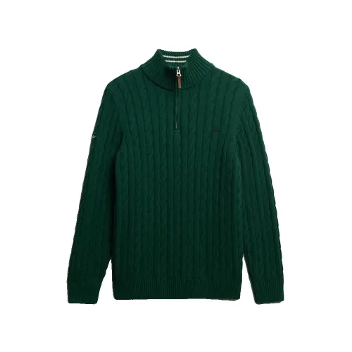 슈퍼드라이 Cotton Classic Cable 하프 지퍼 스웨터 142576270