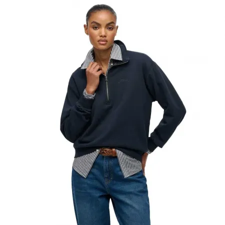 슈퍼드라이 에센셜 로고 Gd 하프 지퍼 스웨터 142576283