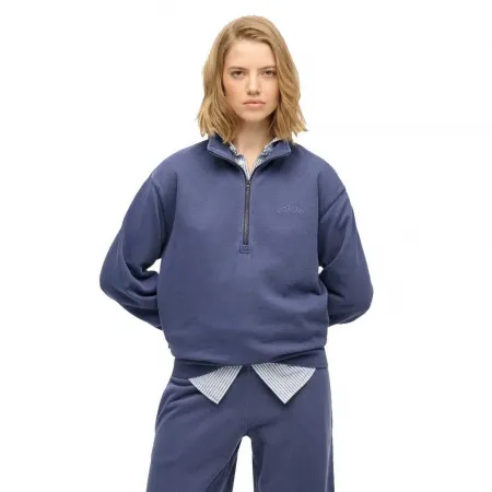 슈퍼드라이 에센셜 로고 Gd 하프 지퍼 스웨터 142576284