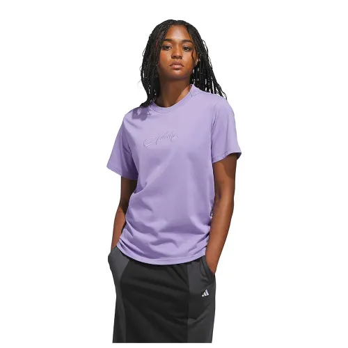 아디다스 Cursive Wordmark 그래픽 반팔 티셔츠 142666267