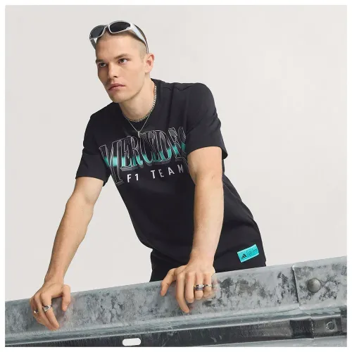 아디다스 메르세데스-AMG 페트로나스 F1 팀 Las Vegas 그래픽 반팔 티셔츠 142666840