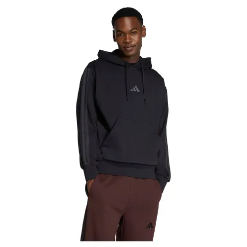 아디다스 에센셜 3 스트라이프 플리스 후드티 142681034