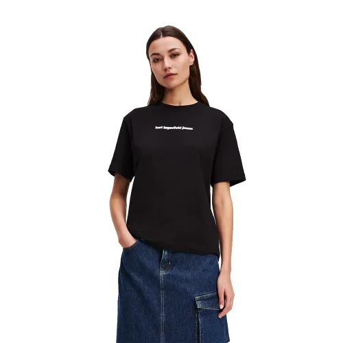 KARL LAGERFELD JEANS A3W17039 Regular Blur Logo 반팔 티셔츠 142685344