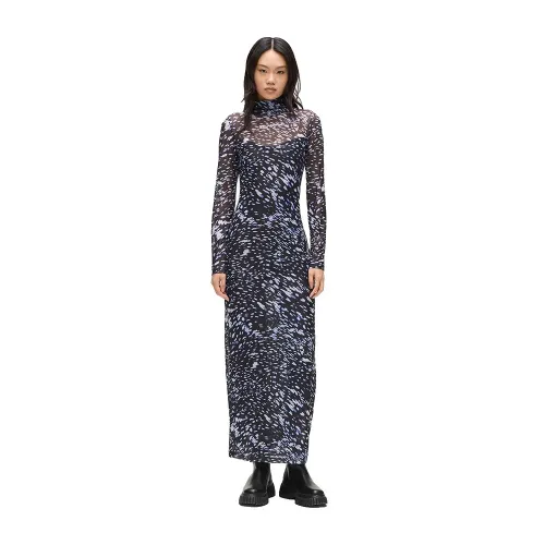 KARL LAGERFELD JEANS A4W13008 Mesh Lights Aop 긴팔 원피스 142685510