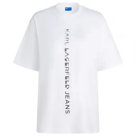 KARL LAGERFELD JEANS A4W17082 Relaxed Vertical Logo 반팔 티셔츠 142685539