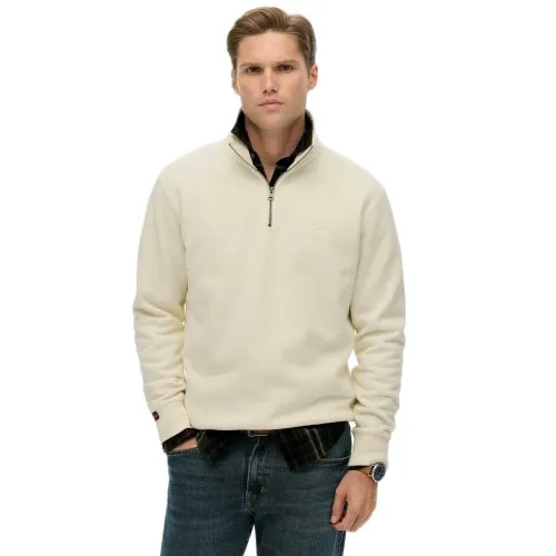 슈퍼드라이 에센셜 Logo 하프 지퍼 스웨터 142686798