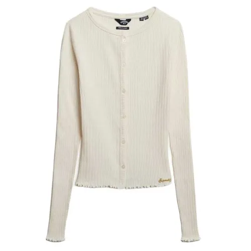 슈퍼드라이 에센셜 Rib 카디건 142686814