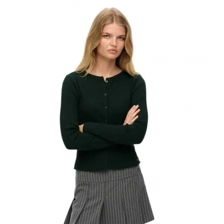 슈퍼드라이 에센셜 Rib 카디건 142686815