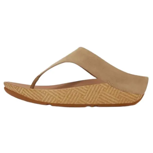 핏플랍 Lulu Lux 그래픽 Weave 스웨이드 Toe Post 샌들 142703636