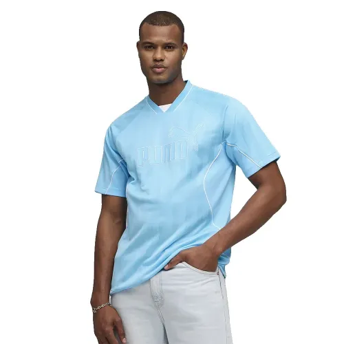 푸마 스포츠 Stripe Football 반팔 V넥 티셔츠 142740527