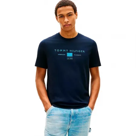 타미힐피거 브랜드 러브 Mono Stack 반팔 티셔츠 142758113