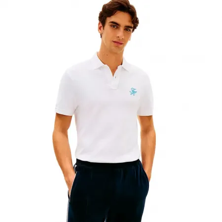 타미힐피거 TH Script 레큘러 핏 반팔 폴로 셔츠 142758270