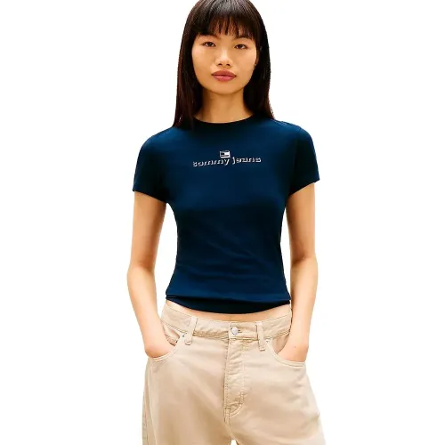 타미힐피거 Ess Logo 1 Slim Fit 반팔 티셔츠 142758548