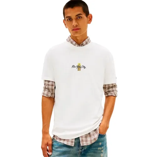 타미힐피거 Sign Block 레큘러 Fit 반팔 티셔츠 142758588