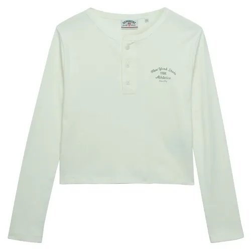 슈퍼드라이 Athletic 에센셜 Button Down 긴팔 티셔츠 142784565