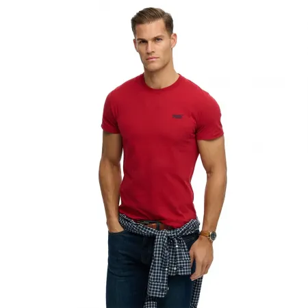 슈퍼드라이 에센셜 Logo 엠브로이더드 반팔 티셔츠 142784788