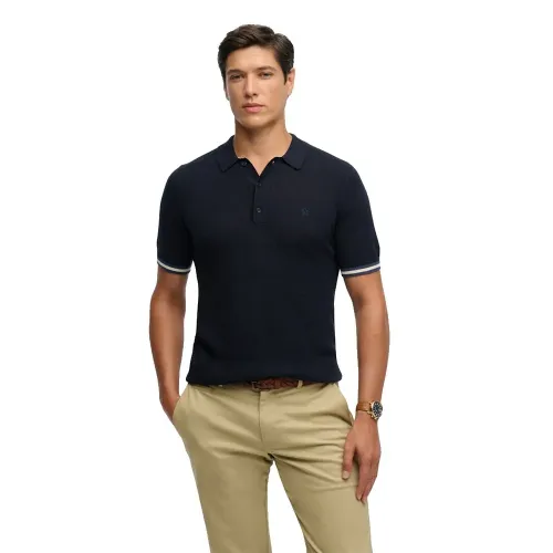 슈퍼드라이 Knitted Texture 반팔 폴로 셔츠 142784919